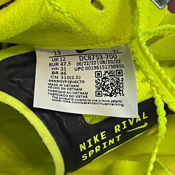 💥 NIKE Rival Sprint Track and Field Spikes DC8753-700