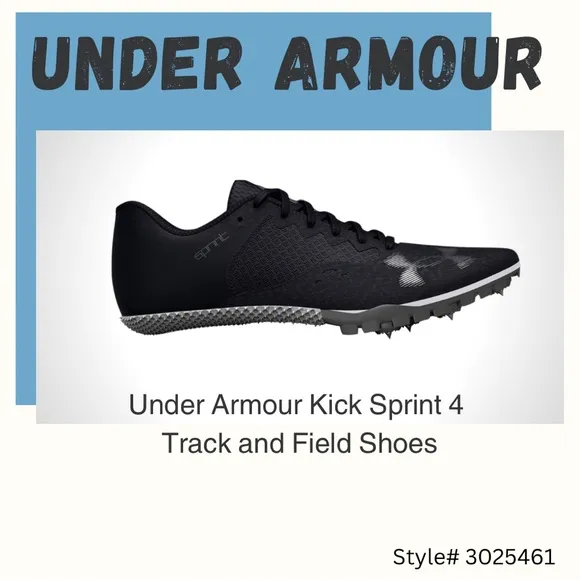 💥 UNDER ARMOUR Kick Sprint 4 Track and Field Spikes, Track Shoes Size 8.5