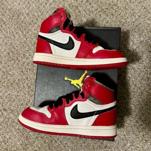 2022 Air Jordan 1 Retro High OG PS Chicago Lost &amp; Found 10.5C 10 1/2 Little Kid