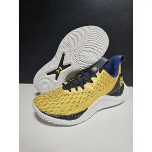 6Y Under Armour GS Curry 10 Bang Bang Yellow Youth Kids 3026294-701 White New