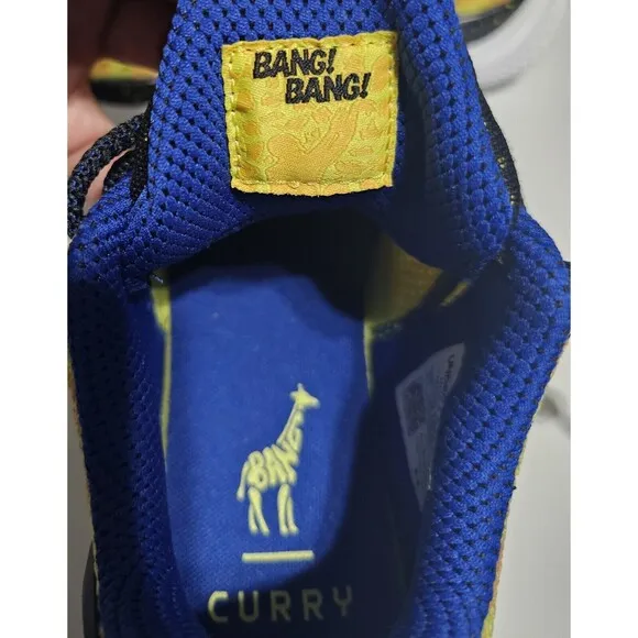 6Y Under Armour GS Curry 10 Bang Bang Yellow Youth Kids 3026294-701 White New