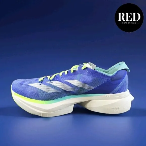 Adidas Adizero Adios Pro 3 Blue Neon Running Shoes - Men's Size 12