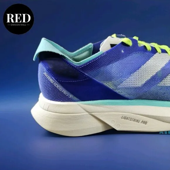 Adidas Adizero Adios Pro 3 Blue Neon Running Shoes - Men's Size 12