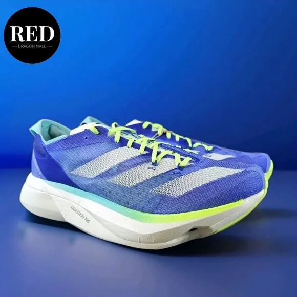 Adidas Adizero Adios Pro 3 Blue Neon Running Shoes - Men's Size 12