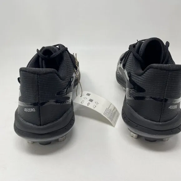 Adidas Adizero Afterburner 9 Cleats Mens 8 Black Baseball Shoes New FZ4217