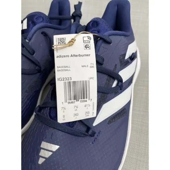 Adidas Adizero Afterburner 9 Men Size 8 Turf Baseball Shoes Navy Blue IG2323