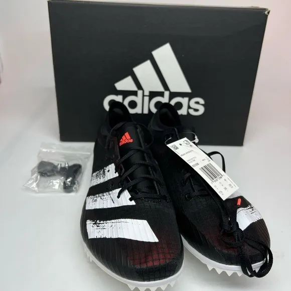Adidas Adizero Ambition EG1208 Mens Black Spiked Track and Field Shoes Size 11.5