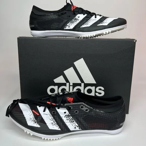Adidas Adizero Ambition EG1208 Mens Black Spiked Track and Field Shoes Size 11.5