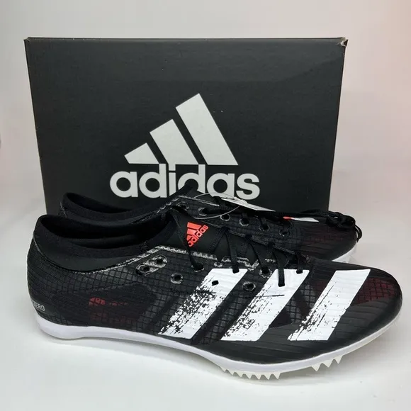 Adidas Adizero Ambition EG1208 Mens Black Spiked Track and Field Shoes Size 11.5