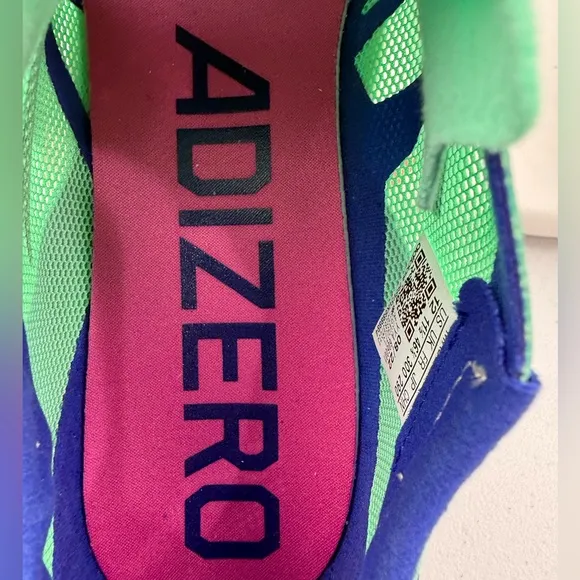 Adidas Adizero Avanti TYO Track Field Shoes Spikes Mens 12 Green Blue GV9073 NEW