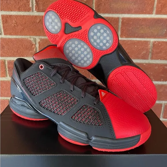Adidas Adizero D Rose Men’s Black Red New Sneakers Basketball Shoes