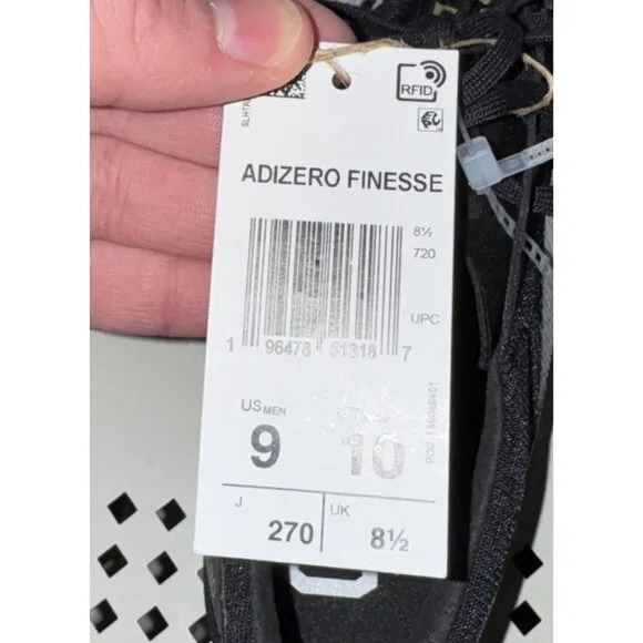 Adidas AdiZero Finesse Mens Track &amp; Field Sprint Spikes Size 9 Black IF1151
