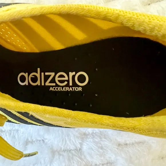 ADIDAS Adizero Prime Accelerator Yellow/Black Sprint Track Spikes - Mens 9.5