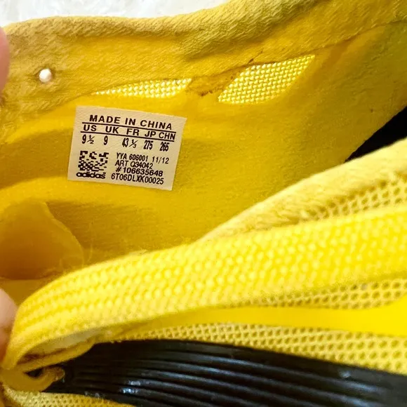ADIDAS Adizero Prime Accelerator Yellow/Black Sprint Track Spikes - Mens 9.5