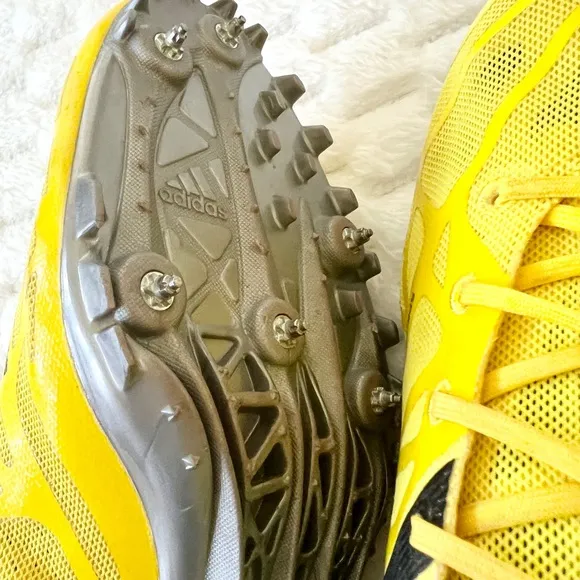ADIDAS Adizero Prime Accelerator Yellow/Black Sprint Track Spikes - Mens 9.5