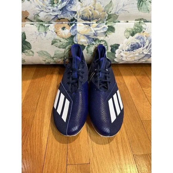 Adidas Adizero Scorch Football Cleats Navy Blue/White FX4250 Men's Size 13