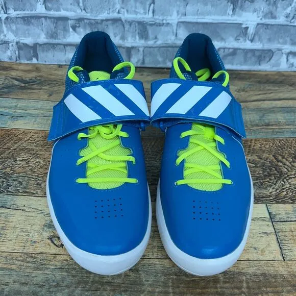 Adidas Adizero Shotput Track Shoes Blue White BB3546 Mens Size 10‎ New Rare