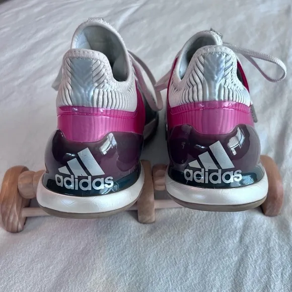 Adidas Adizero Ubersonic 2 LTD Edition Silver Pink Men’s Tennis Shoe Size 10 EUC