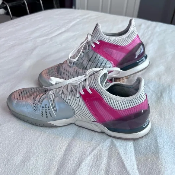 Adidas Adizero Ubersonic 2 LTD Edition Silver Pink Men’s Tennis Shoe Size 10 EUC