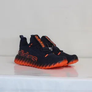 Adidas Big Kids Kaptir 3.0 Navy Blue and Orange Sneakers IF1776