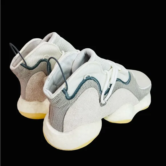 Adidas Crazy BYW BD8014 White Grey Boost Kobe Bryant Basketball Shoes Men Sz 4.5