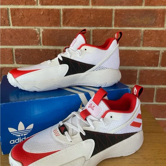 Adidas Dame Certified Men’s Red White New Sneakers Basketball Shoes