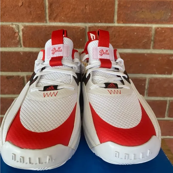 Adidas Dame Certified Men’s Red White New Sneakers Basketball Shoes