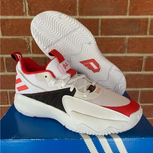 Adidas Dame Certified Men’s Red White New Sneakers Basketball Shoes