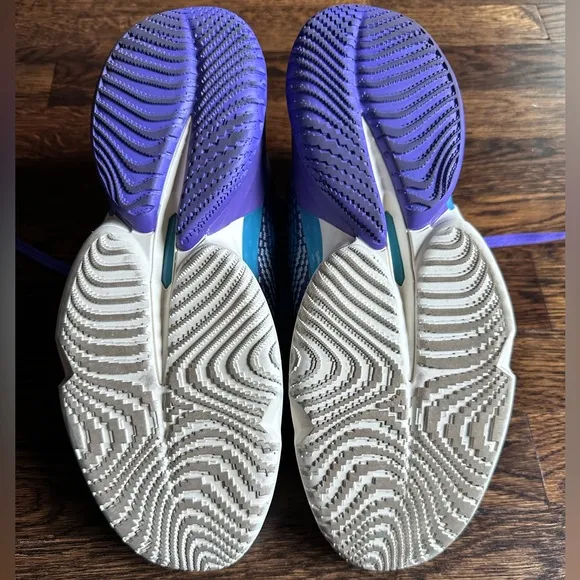 Adidas D.O.N. ISSUE #4 Basketball Shoes•Donovan Mitchell•Color:Purple/White/Aqua
