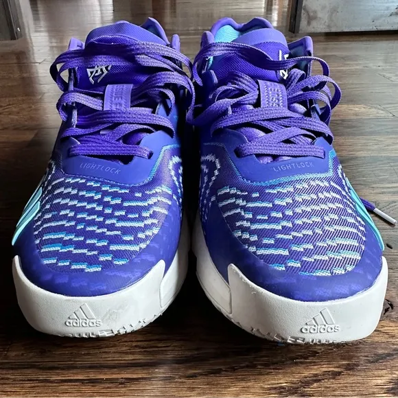 Adidas D.O.N. ISSUE #4 Basketball Shoes•Donovan Mitchell•Color:Purple/White/Aqua