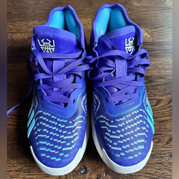 Adidas D.O.N. ISSUE #4 Basketball Shoes•Donovan Mitchell•Color:Purple/White/Aqua