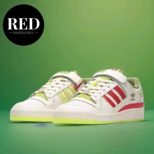 Adidas Dr. Seuss x Forum Low The Grinch Cream White Shoes - Men's Size 10.5