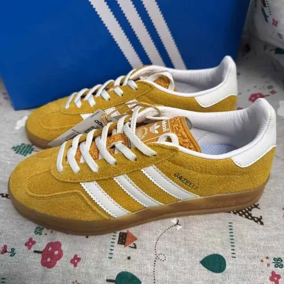 Adidas Gazelle Indoor Orange Peel White Shoes