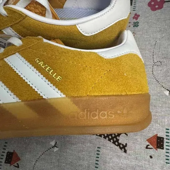 Adidas Gazelle Indoor Orange Peel White Shoes
