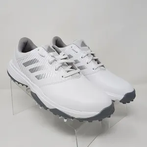 Adidas Golf Shoes Mens 5.5 White CP Traxion Logo Lace Up 3 Stripes Sneakers