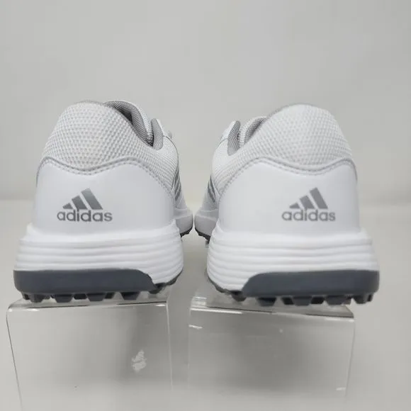 Adidas Golf Shoes Mens 5.5 White CP Traxion Logo Lace Up 3 Stripes Sneakers