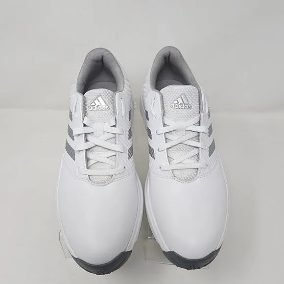 Adidas Golf Shoes Mens 5.5 White CP Traxion Logo Lace Up 3 Stripes Sneakers