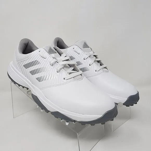 Adidas Golf Shoes Mens 5.5 White CP Traxion Logo Lace Up 3 Stripes Sneakers