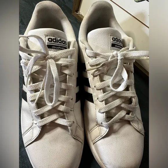 Adidas Grand Court Men’s Tennis Shoes White/Black Retro Sneakers
