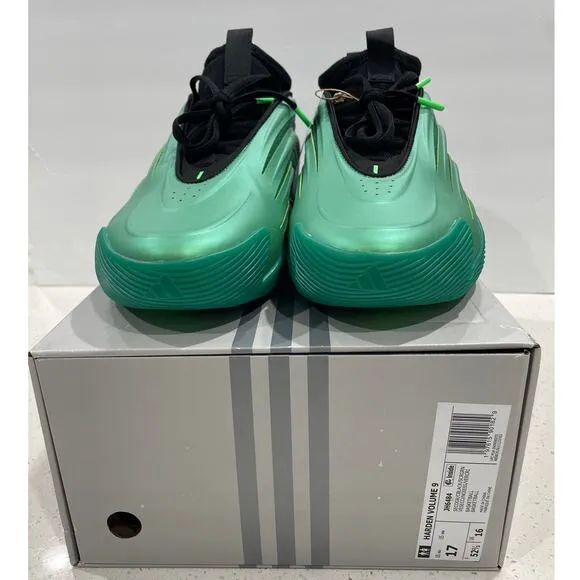adidas Harden Volume 9  &quot;Metamorphosis&quot; Green/Black Sz 17 Basketball Shoes New