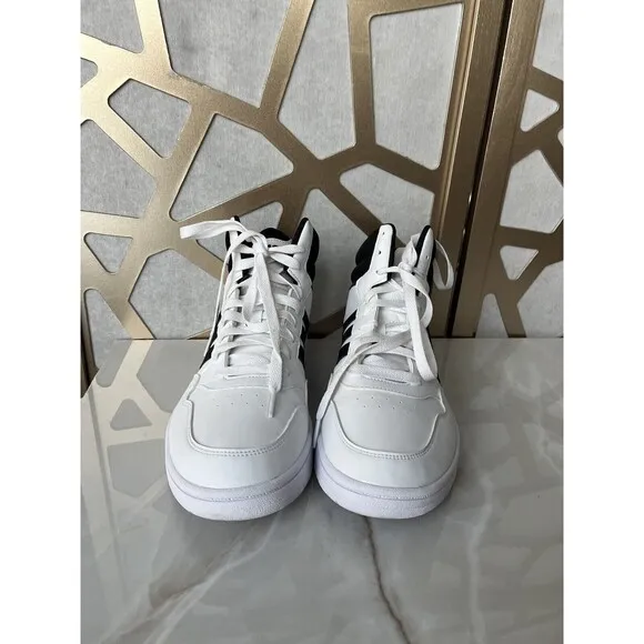 Adidas HOOPS 3.0 MID CLASSIC VINTAGE SHOES Men 9.5 Sneakers White
