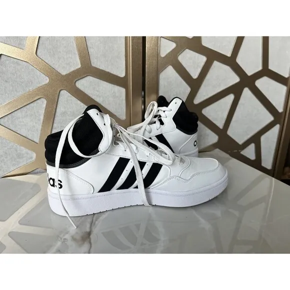 Adidas HOOPS 3.0 MID CLASSIC VINTAGE SHOES Men 9.5 Sneakers White