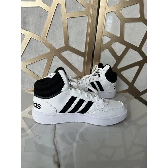 Adidas HOOPS 3.0 MID CLASSIC VINTAGE SHOES Men 9.5 Sneakers White
