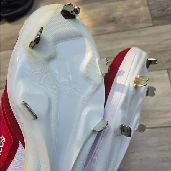 Adidas Icon baseball softball turf shoe red white sneaker size men's 8.5