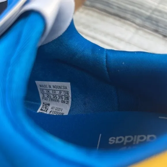Adidas Kids' Originals Superstar 360 Blue, White and Yellow. Toddler Size 3.