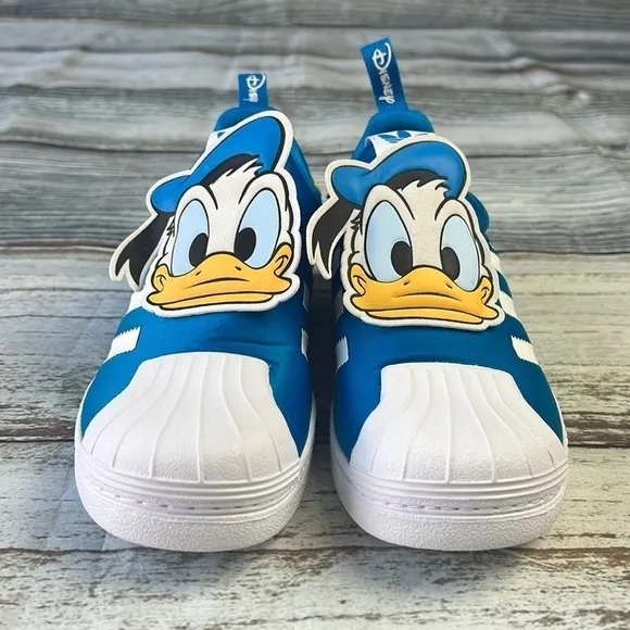 Adidas Kids' Originals Superstar 360 Blue, White and Yellow. Toddler Size 3.