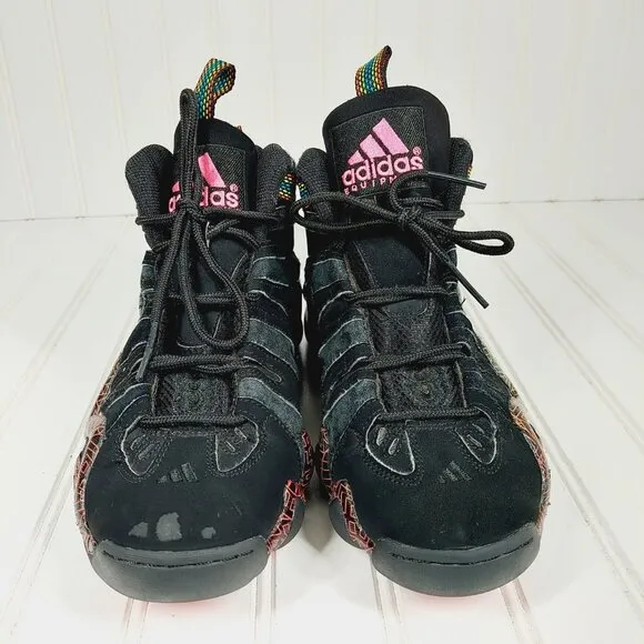 Adidas Kobe Crazy 8 Tribal Gradient Black Lace Up Basketball Sneakers B617