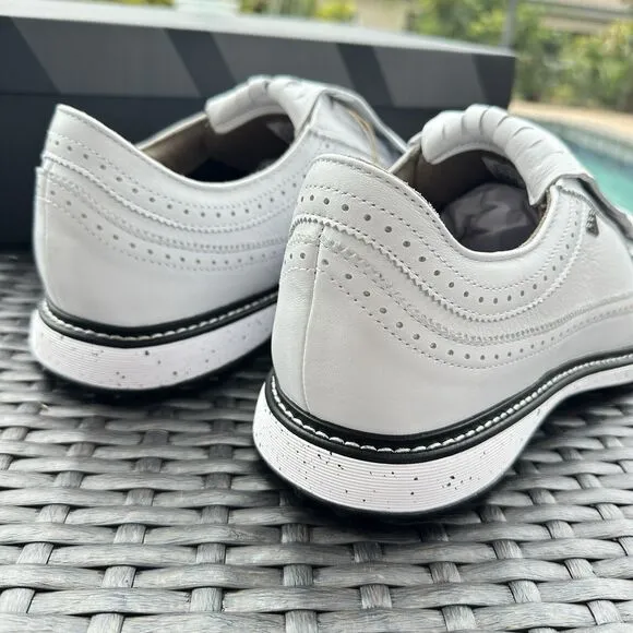 Adidas MC87 Spikeless Golf White Iron Metallic Men's Shoes IH4819 Size 11.5