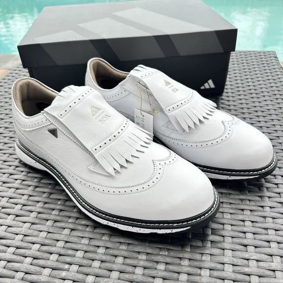 Adidas MC87 Spikeless Golf White Iron Metallic Men's Shoes IH4819 Size 11.5