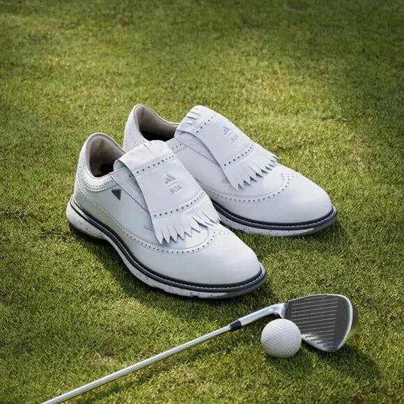 Adidas MC87 Spikeless Golf White Iron Metallic Men's Shoes IH4819 Size 11.5